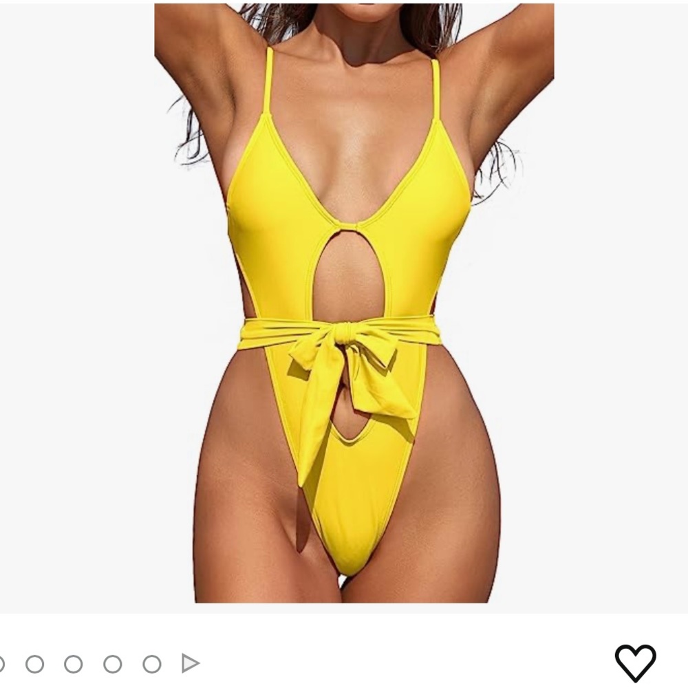 Sexy yellow monokini
